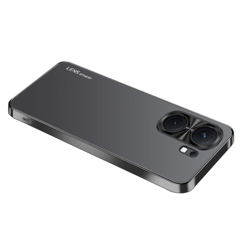 For vivo iQOO Neo9 Pro 5G Case Shockproof Acrylic+Silicone Electroplating Metal Frame Phone Cover
