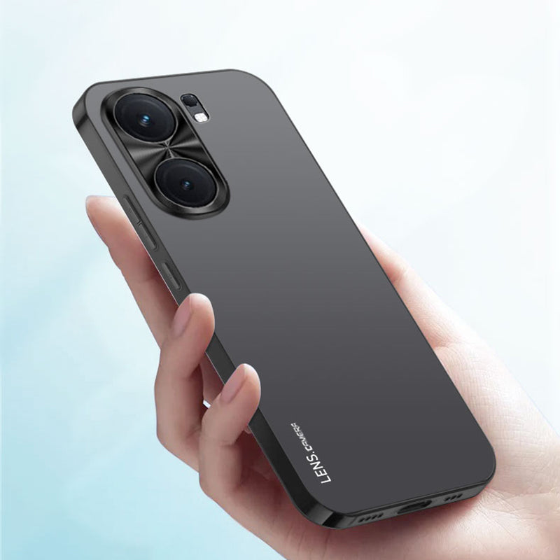 For vivo iQOO Neo9 Pro 5G Case Shockproof Acrylic+Silicone Electroplating Metal Frame Phone Cover