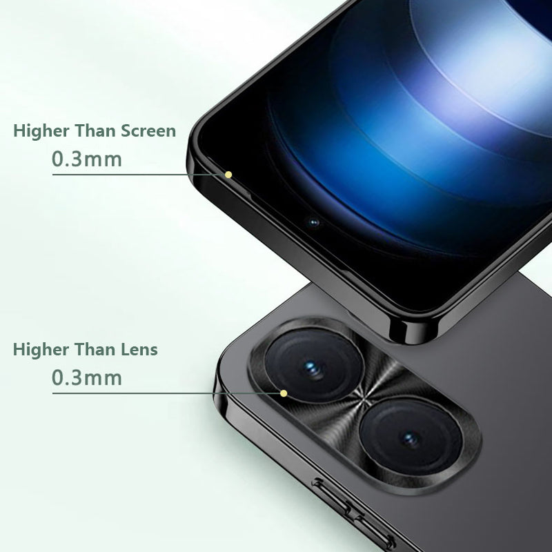 For vivo iQOO Neo9 Pro 5G Case Shockproof Acrylic+Silicone Electroplating Metal Frame Phone Cover