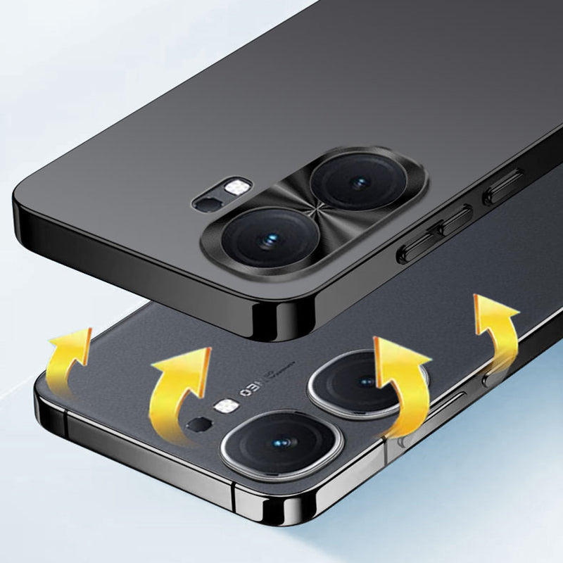 For vivo iQOO Neo9 Pro 5G Case Shockproof Acrylic+Silicone Electroplating Metal Frame Phone Cover