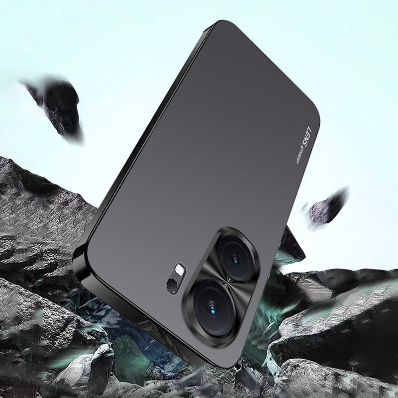 For vivo iQOO Neo9 Pro 5G Case Shockproof Acrylic+Silicone Electroplating Metal Frame Phone Cover