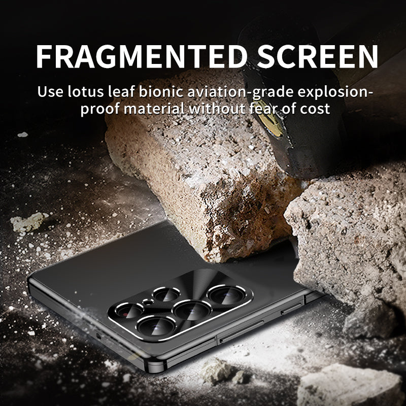 IM-CHEN For Samsung Galaxy S23 Ultra Case Anti-Scratch Hard PC Metal Frame Matte Phone Cover