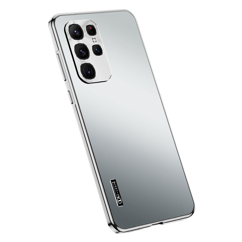 IM-CHEN For Samsung Galaxy S23 Ultra Case Anti-Scratch Hard PC Metal Frame Matte Phone Cover