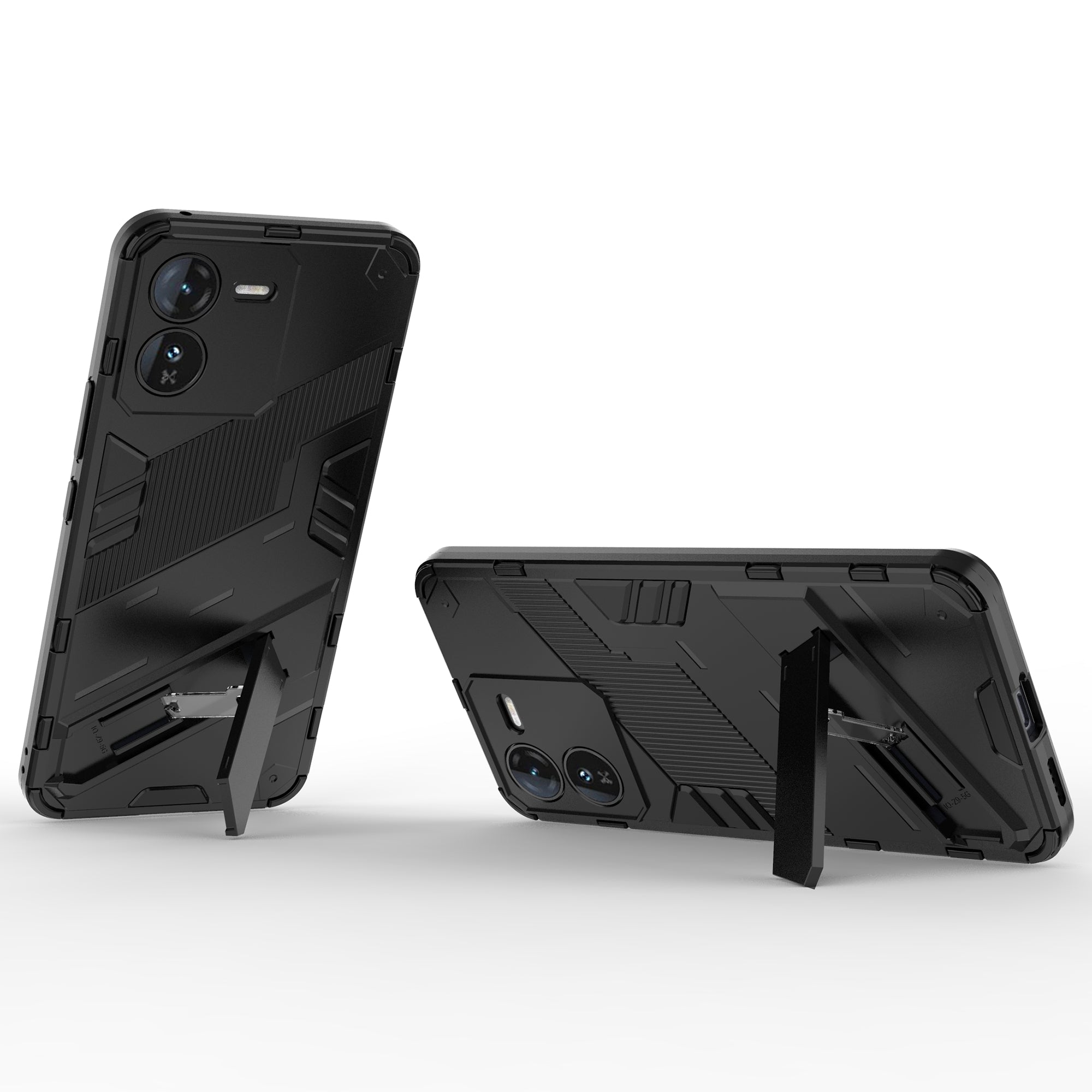 For vivo iQOO Z9 5G Kickstand Case Shock Absorbing PC+TPU Phone Cover