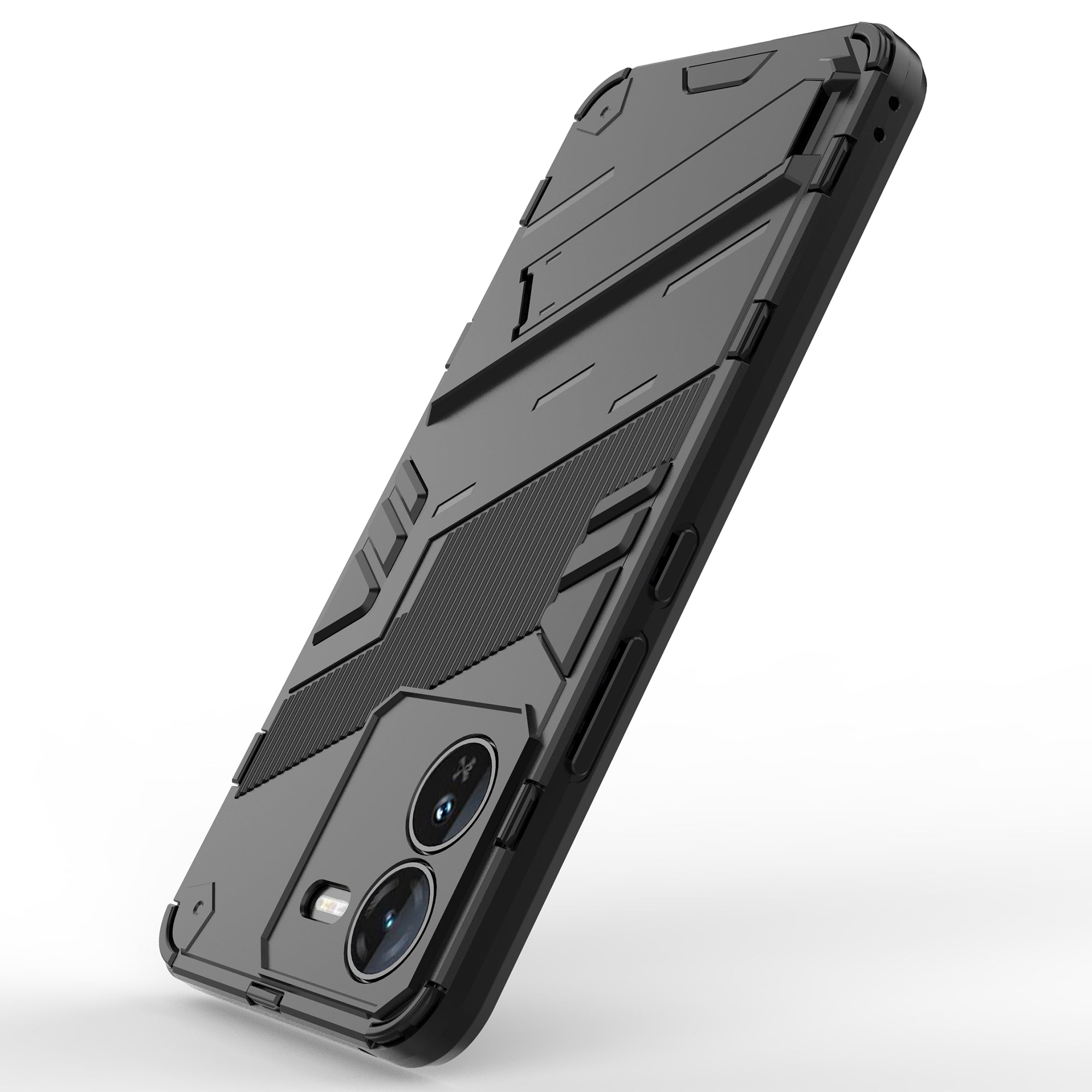 For vivo iQOO Z9 5G Kickstand Case Shock Absorbing PC+TPU Phone Cover