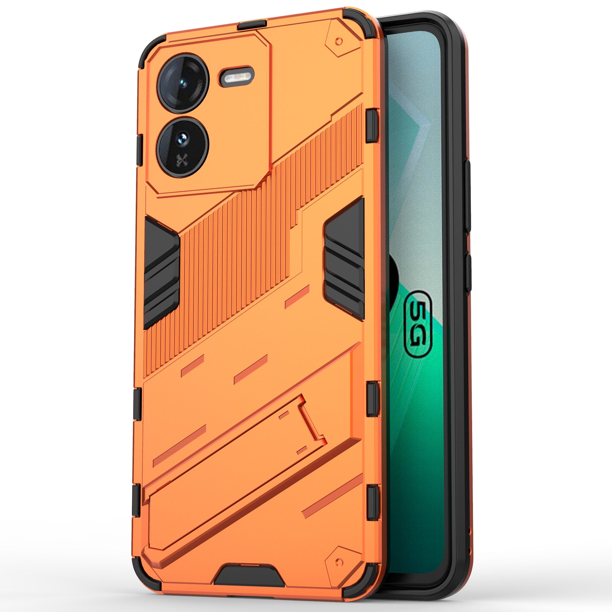 For vivo iQOO Z9 5G Kickstand Case Shock Absorbing PC+TPU Phone Cover