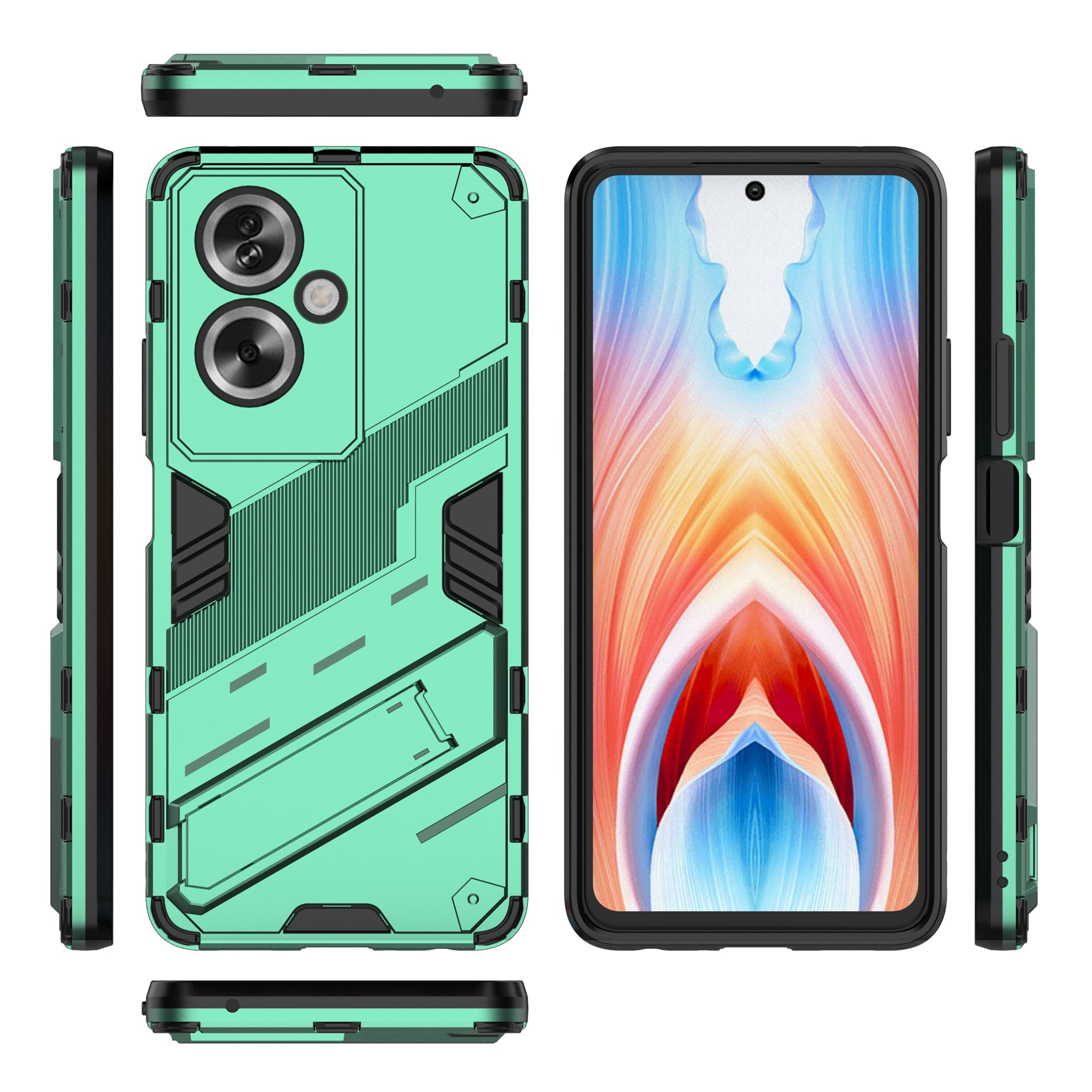 For Oppo A79 5G / A2 5G Phone Case Scratch-resistant PC+TPU Kickstand Cover