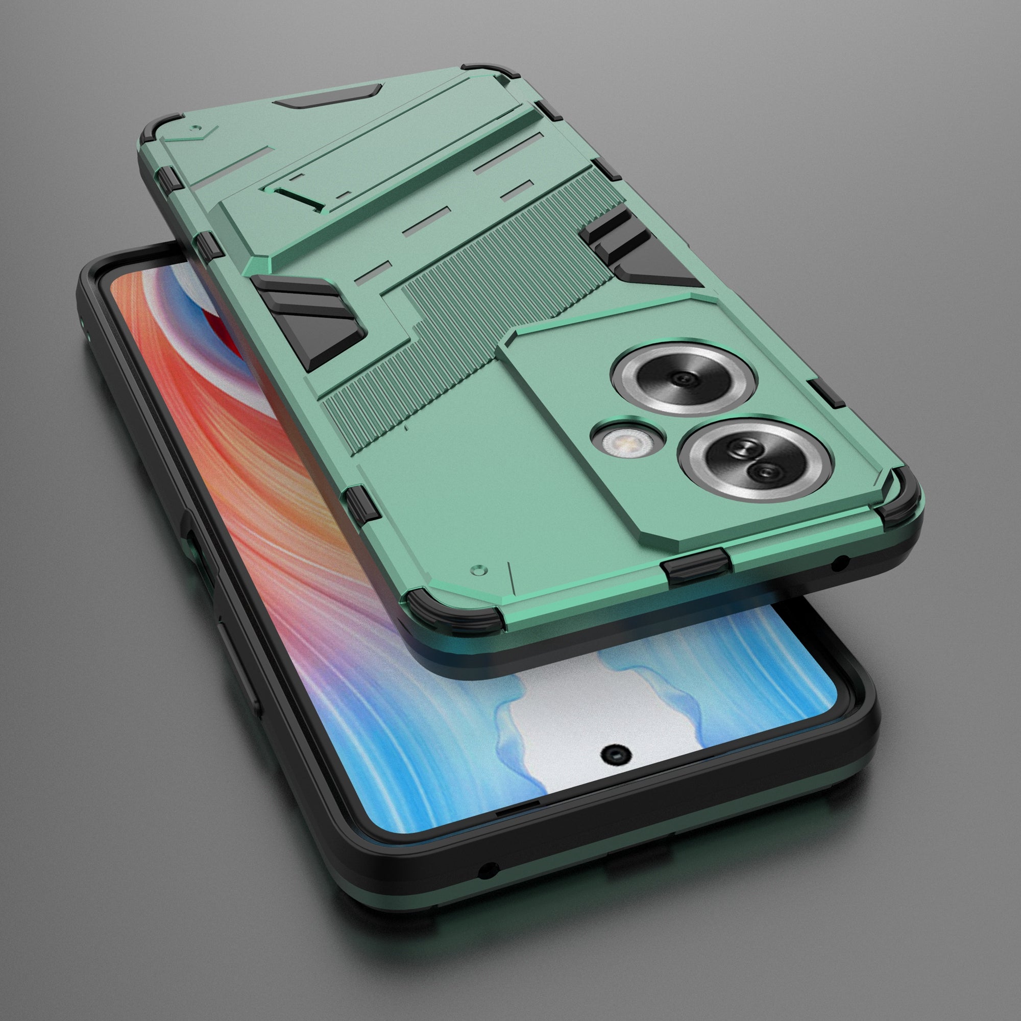 For Oppo A79 5G / A2 5G Phone Case Scratch-resistant PC+TPU Kickstand Cover