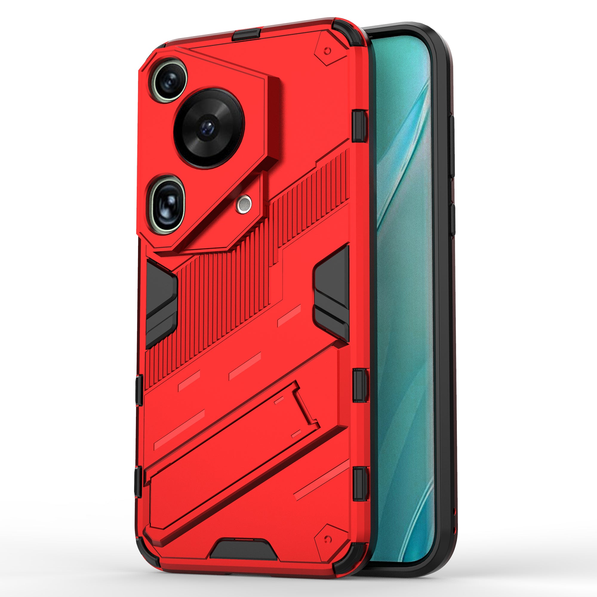For Huawei Pura 70 Ultra Case PC+TPU Drop-proof Phone Cover with Folding Kickstand