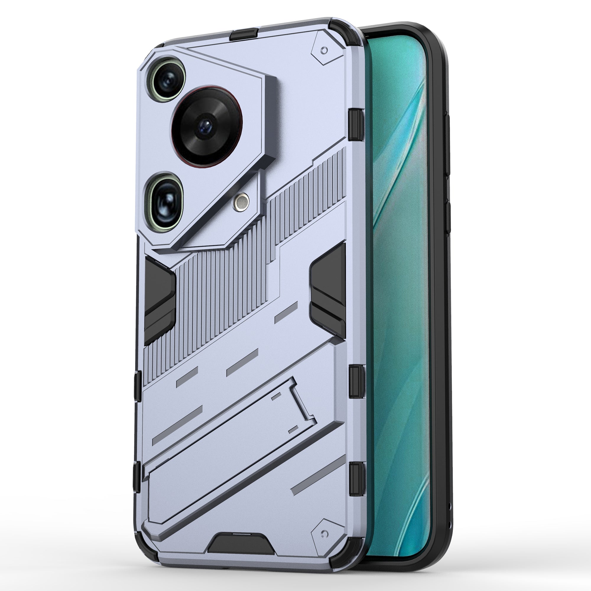 For Huawei Pura 70 Ultra Case PC+TPU Drop-proof Phone Cover with Folding Kickstand
