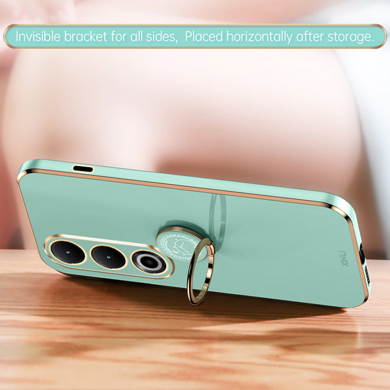 XINLI For OnePlus Nord CE4 5G / Ace 3V 5G TPU Case Ring Kickstand Electroplating Phone Cover
