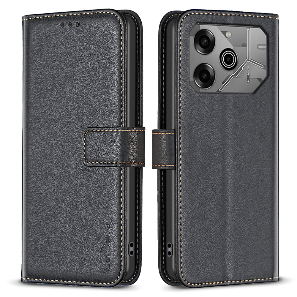 BINFEN COLOR BF17 For Transsion Tecno Pova 6 5G / Tecno Pova 6 Pro 5G Case Leather Flip Wallet Phone Cover