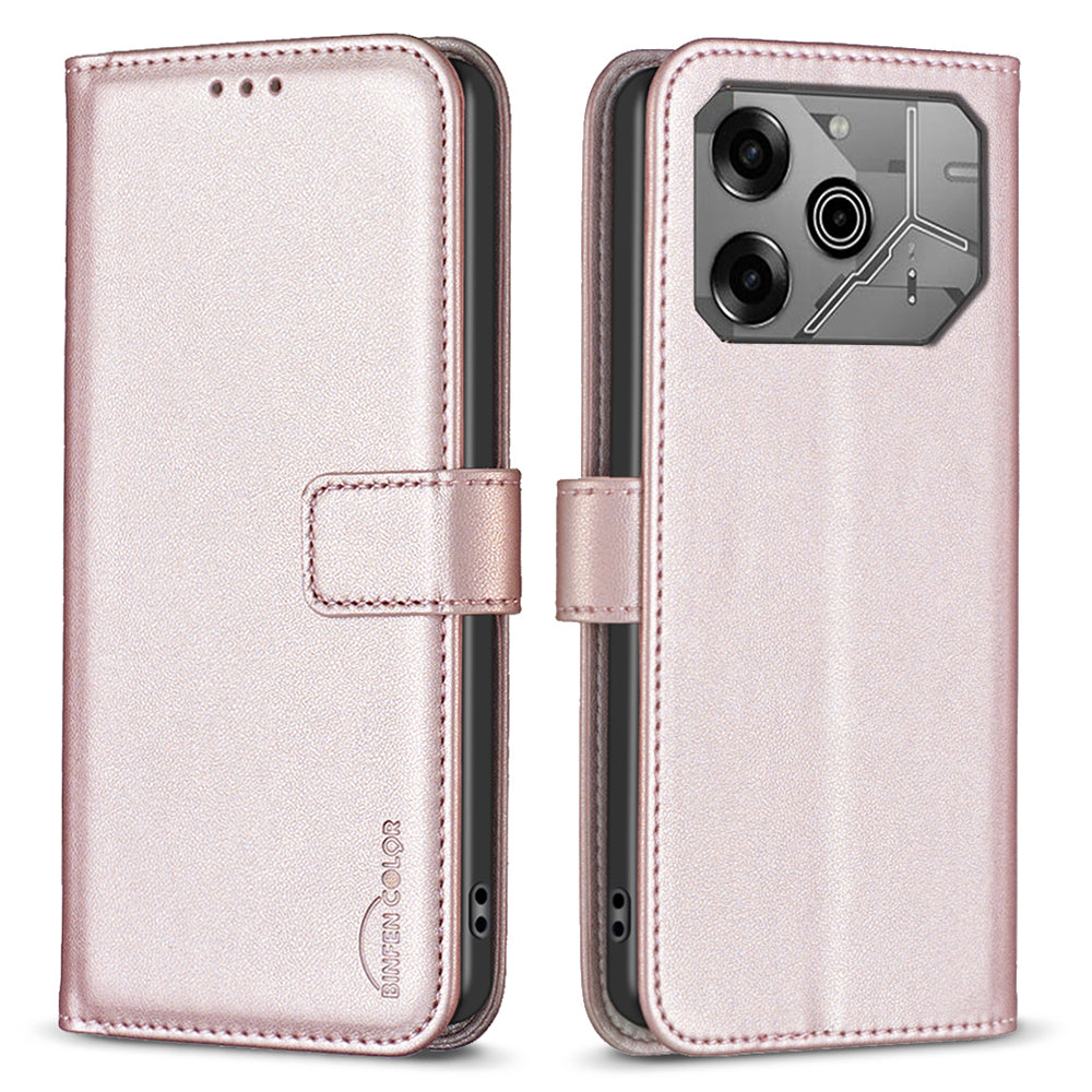 BINFEN COLOR BF17 For Transsion Tecno Pova 6 5G / Tecno Pova 6 Pro 5G Case Leather Flip Wallet Phone Cover
