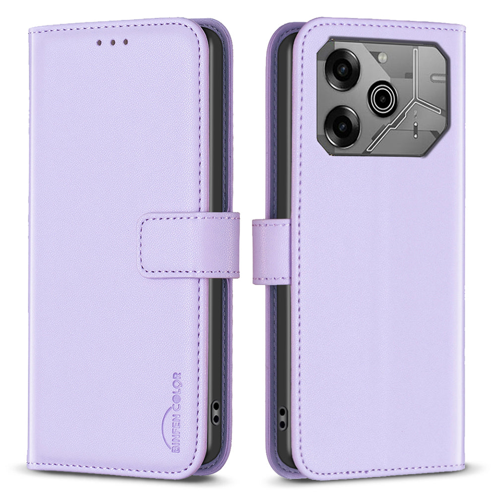 BINFEN COLOR BF17 For Transsion Tecno Pova 6 5G / Tecno Pova 6 Pro 5G Case Leather Flip Wallet Phone Cover