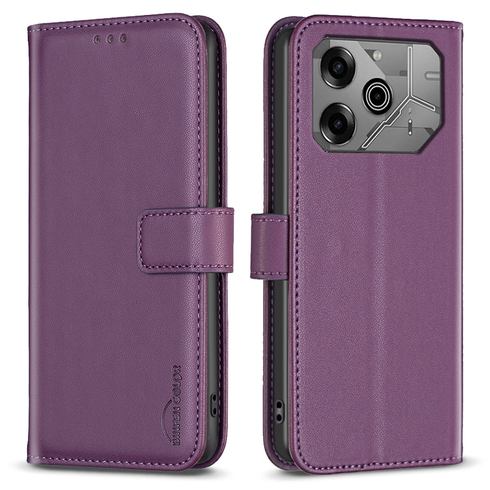 BINFEN COLOR BF17 For Transsion Tecno Pova 6 5G / Tecno Pova 6 Pro 5G Case Leather Flip Wallet Phone Cover