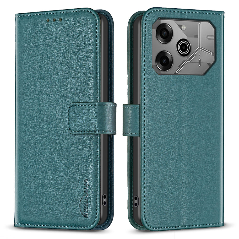 BINFEN COLOR BF17 For Transsion Tecno Pova 6 5G / Tecno Pova 6 Pro 5G Case Leather Flip Wallet Phone Cover
