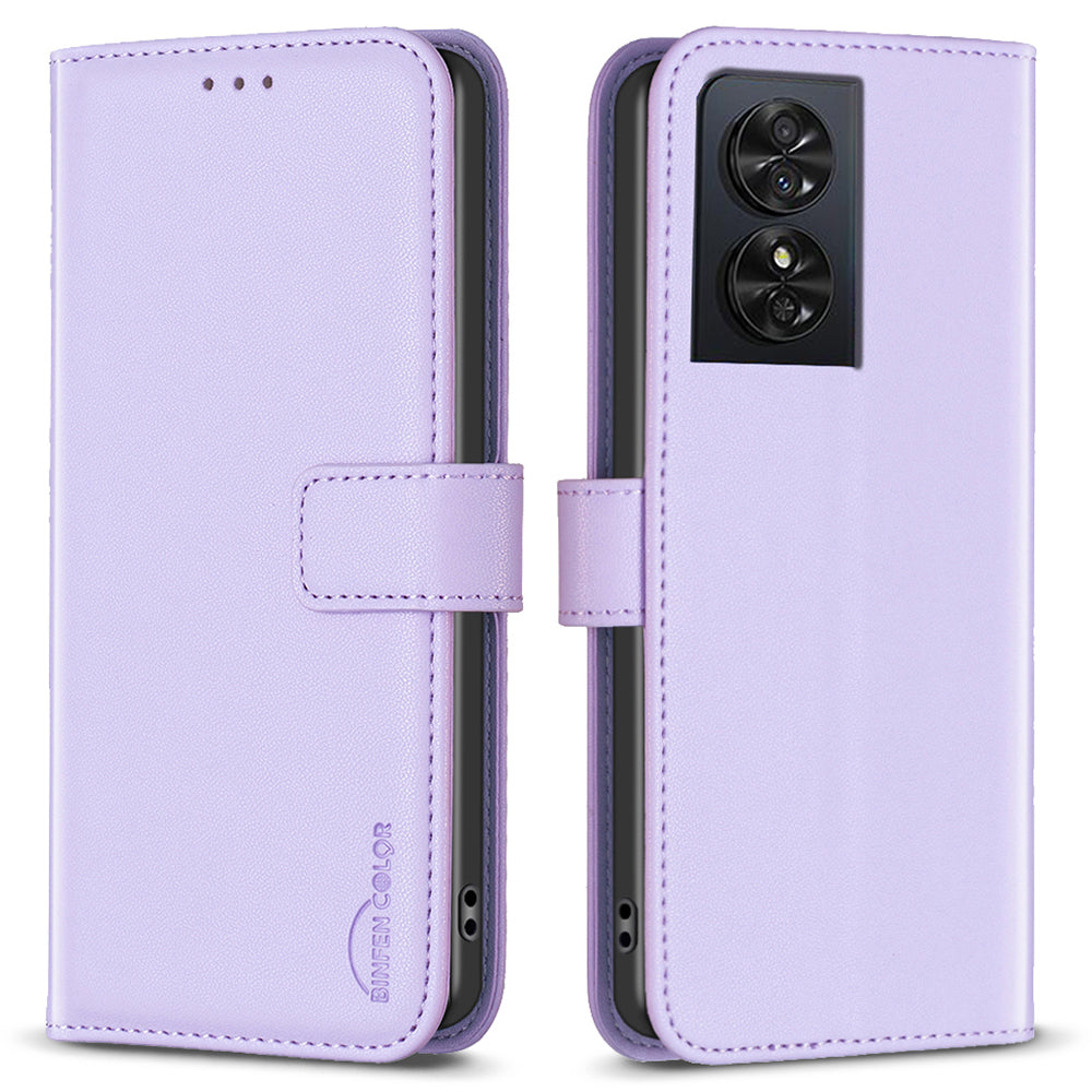 BINFEN COLOR BF17 For TCL 50 SE Case PU Leather Wallet Phone Cover Folding Stand