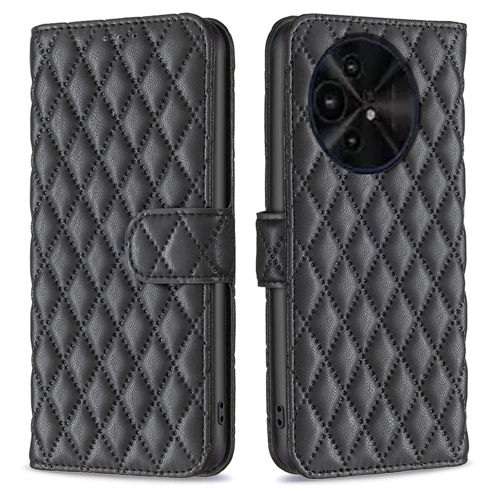 BINFEN COLOR BF Style-14 For TCL 50 XE 5G / 50 XL 5G Case Rhombus Grid PU Leather Wallet Phone Cover