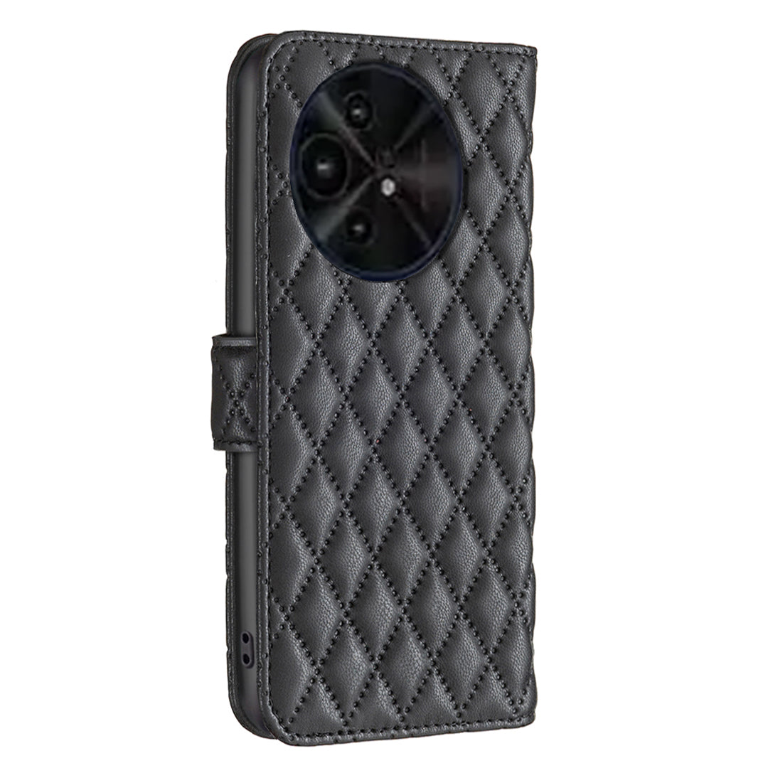 BINFEN COLOR BF Style-14 For TCL 50 XE 5G / 50 XL 5G Case Rhombus Grid PU Leather Wallet Phone Cover