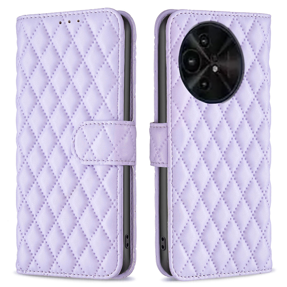 BINFEN COLOR BF Style-14 For TCL 50 XE 5G / 50 XL 5G Case Rhombus Grid PU Leather Wallet Phone Cover