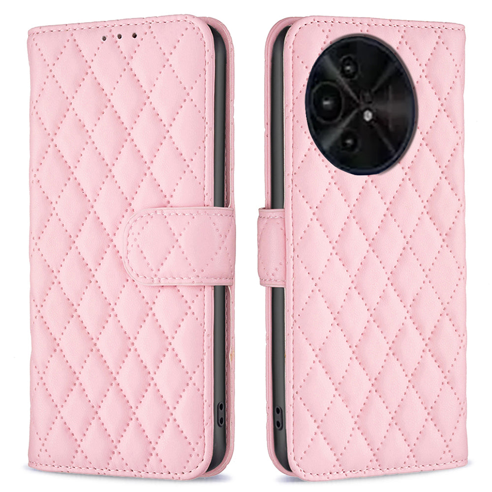 BINFEN COLOR BF Style-14 For TCL 50 XE 5G / 50 XL 5G Case Rhombus Grid PU Leather Wallet Phone Cover