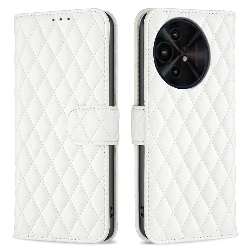 BINFEN COLOR BF Style-14 For TCL 50 XE 5G / 50 XL 5G Case Rhombus Grid PU Leather Wallet Phone Cover