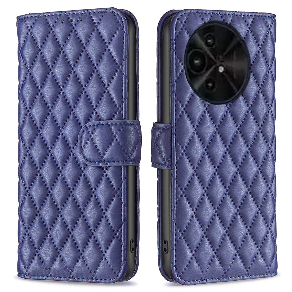 BINFEN COLOR BF Style-14 For TCL 50 XE 5G / 50 XL 5G Case Rhombus Grid PU Leather Wallet Phone Cover