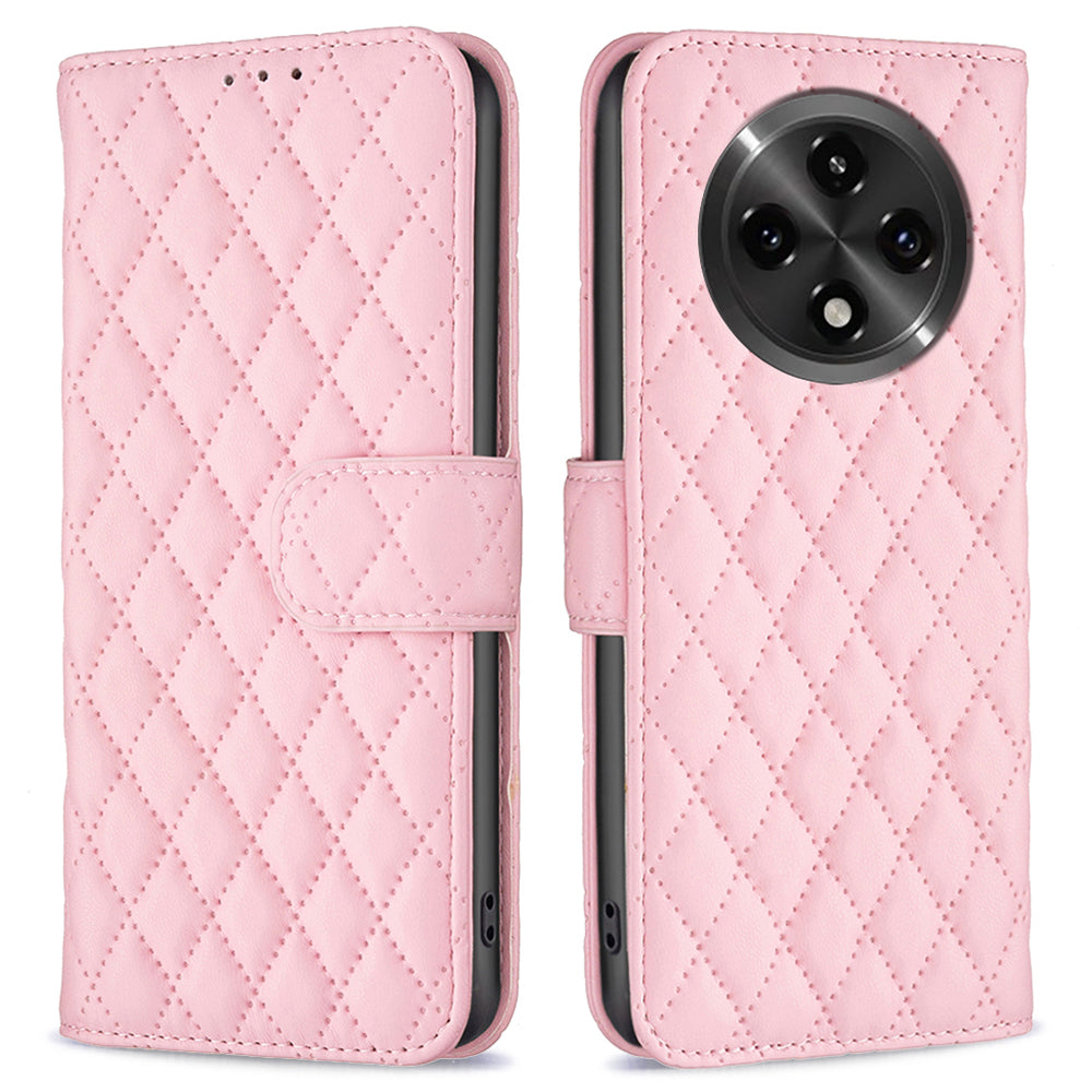 BINFEN COLOR BF Style-14 For Oppo A3 Pro 5G / A2 Pro 5G Case Rhombus Grid Leather Wallet Phone Cover