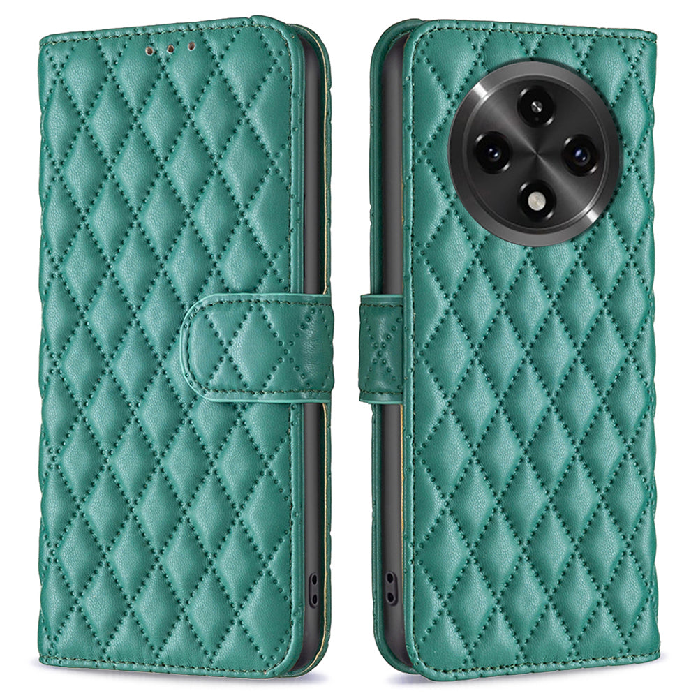 BINFEN COLOR BF Style-14 For Oppo A3 Pro 5G / A2 Pro 5G Case Rhombus Grid Leather Wallet Phone Cover