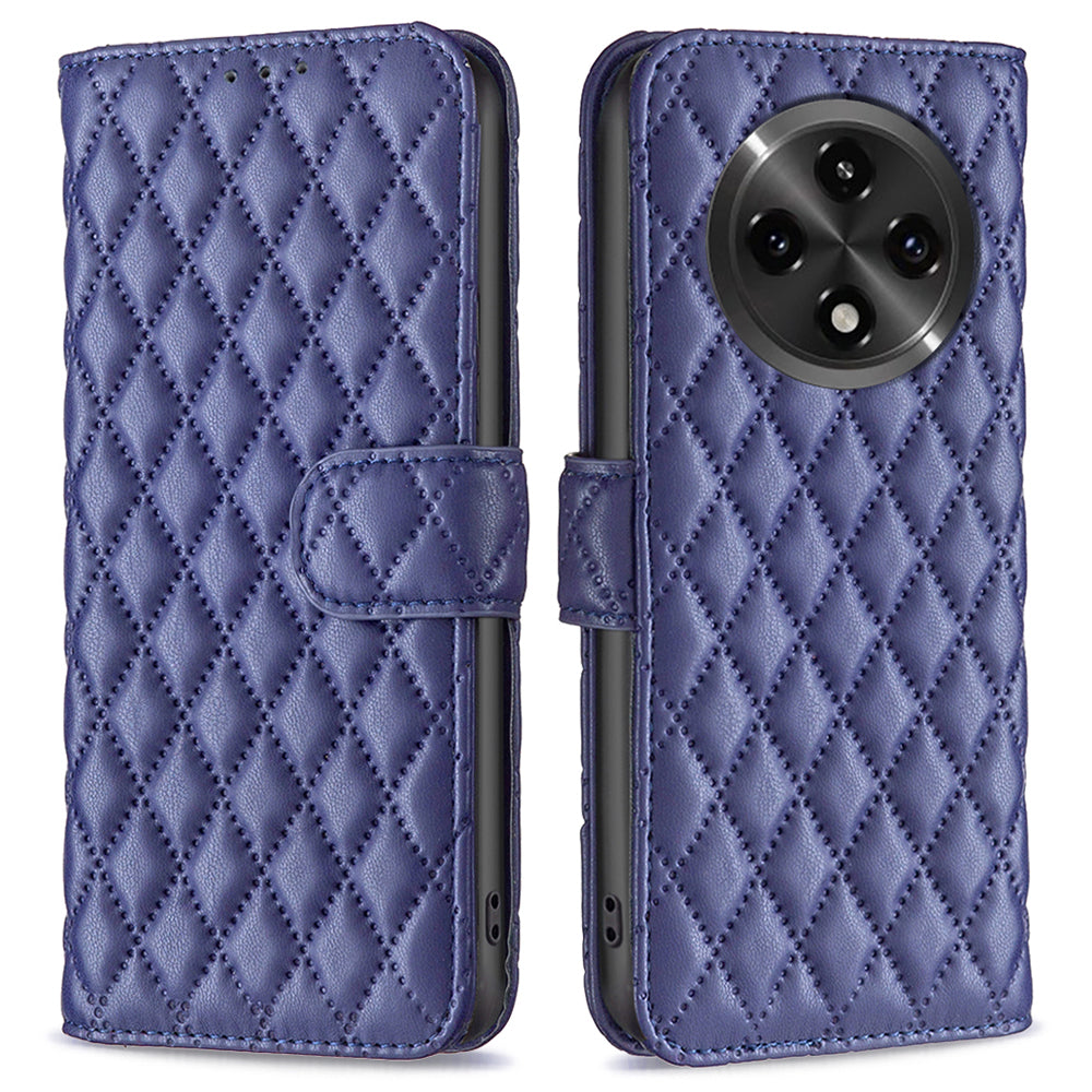 BINFEN COLOR BF Style-14 For Oppo A3 Pro 5G / A2 Pro 5G Case Rhombus Grid Leather Wallet Phone Cover