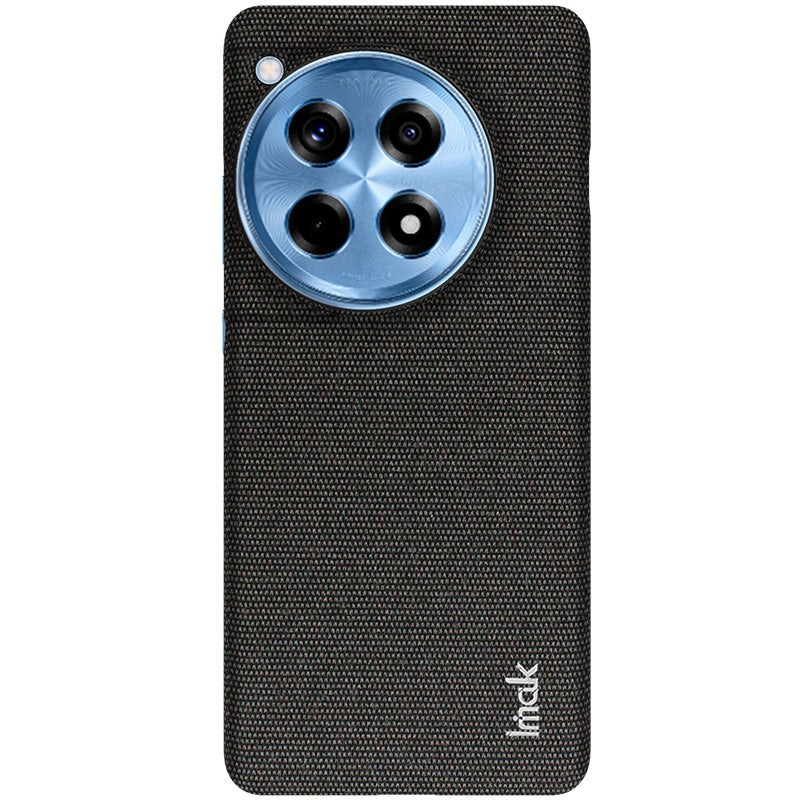 IMAK Ruiyi Series for OnePlus Ace 3 5G / 12R 5G Case Cloth Texture Leather Coated PC Hard Protective Phone Cover