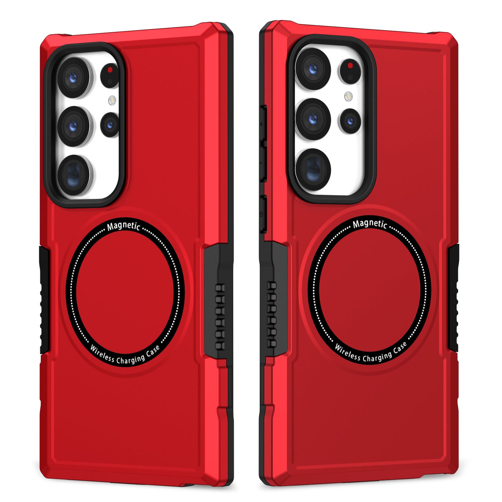 For Samsung Galaxy S24 Ultra Case Hard PC + Soft TPU Anti-Drop Phone Cover Compatible with MagSafe