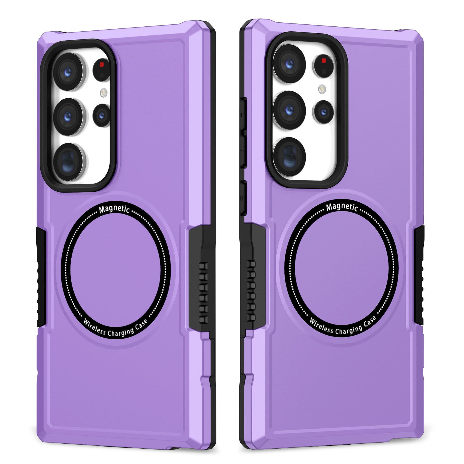 For Samsung Galaxy S24 Ultra Case Hard PC + Soft TPU Anti-Drop Phone Cover Compatible with MagSafe