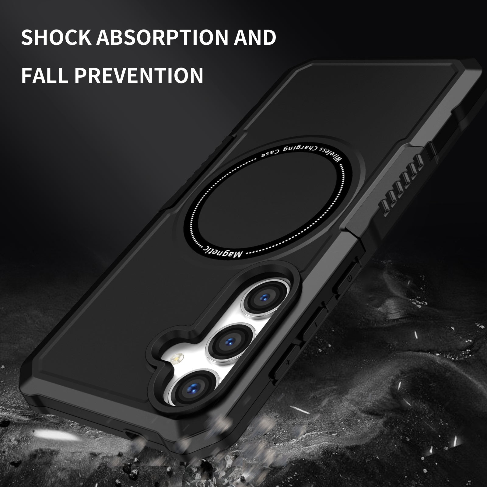 For Samsung Galaxy S24+ Magnetic Case PC + TPU Scratch-Resistant Back Cover