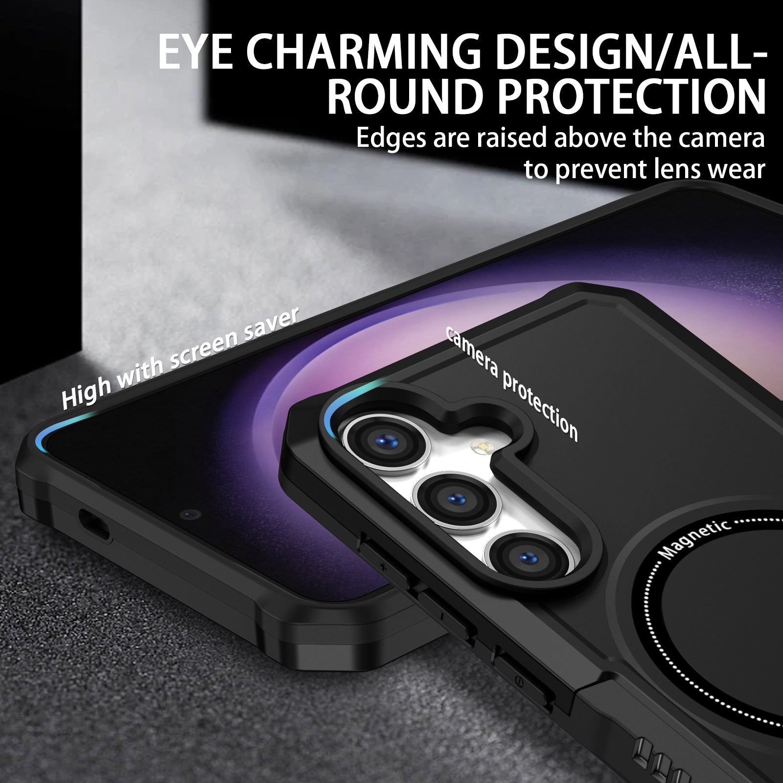 For Samsung Galaxy S24+ Magnetic Case PC + TPU Scratch-Resistant Back Cover