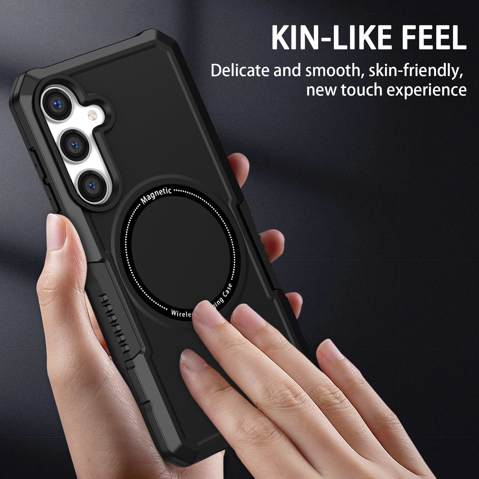 For Samsung Galaxy S24+ Magnetic Case PC + TPU Scratch-Resistant Back Cover