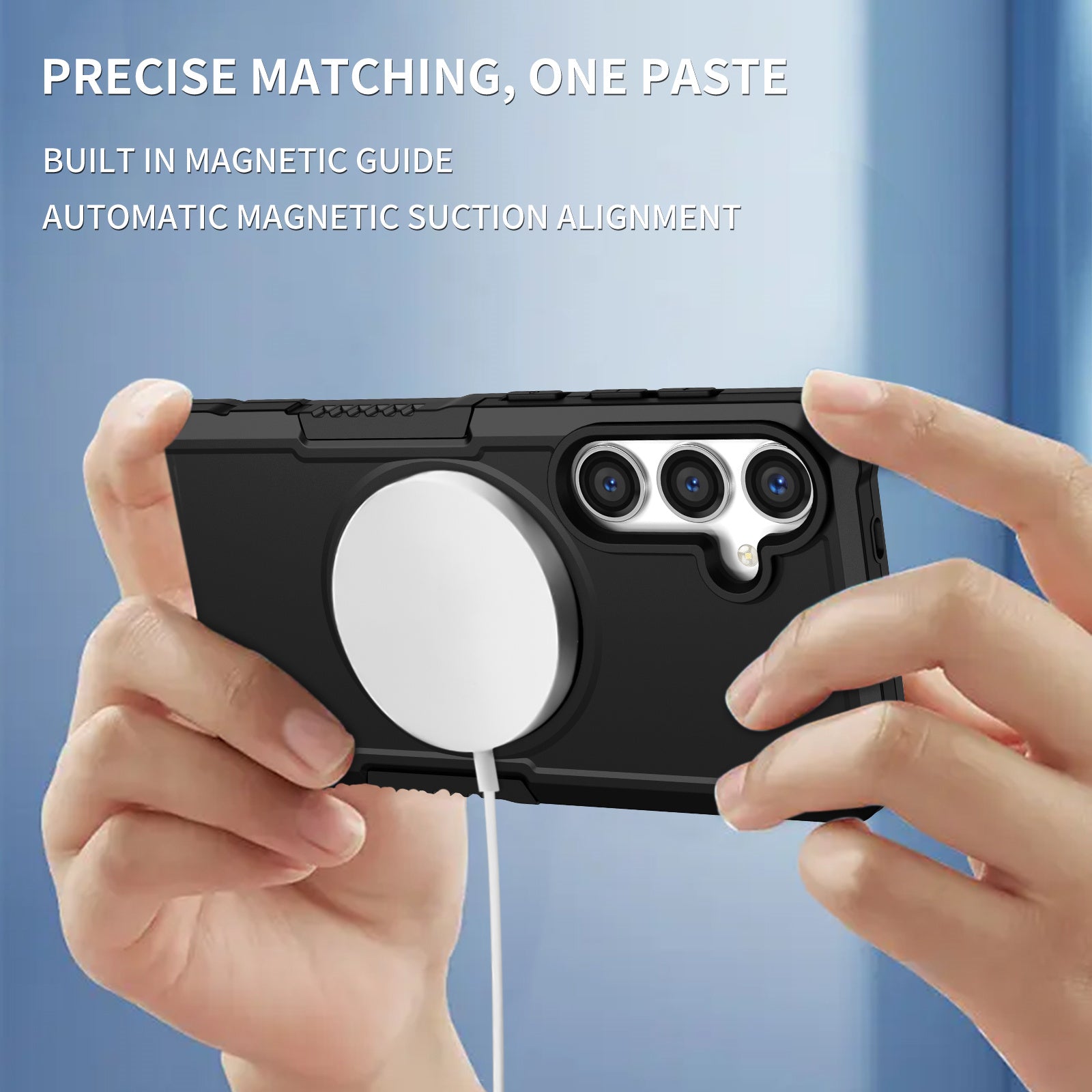 For Samsung Galaxy S24+ Magnetic Case PC + TPU Scratch-Resistant Back Cover