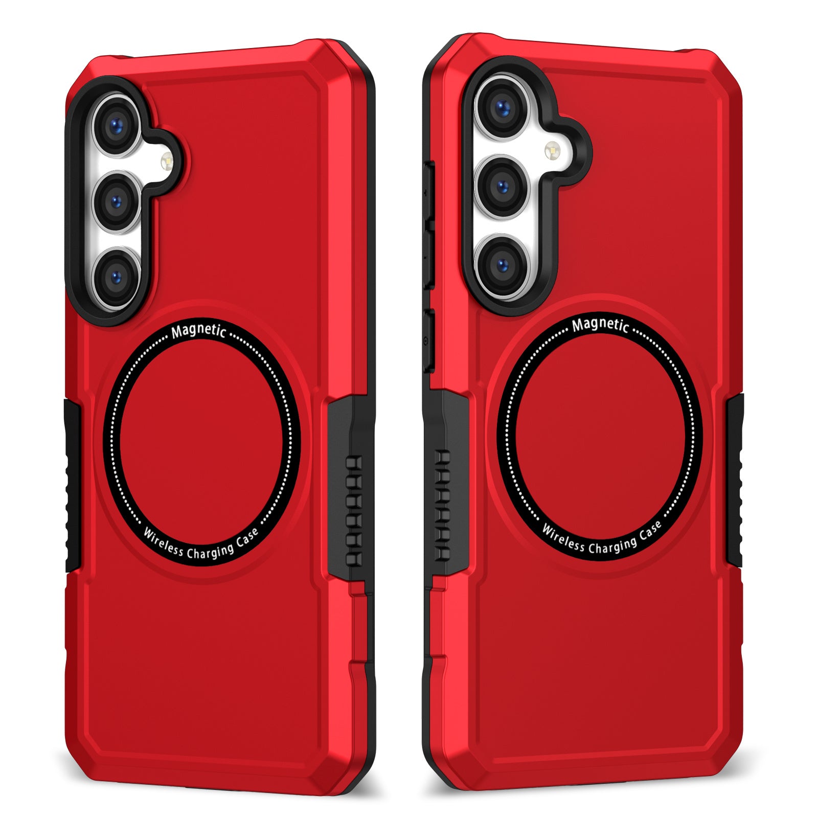For Samsung Galaxy S24+ Magnetic Case PC + TPU Scratch-Resistant Back Cover