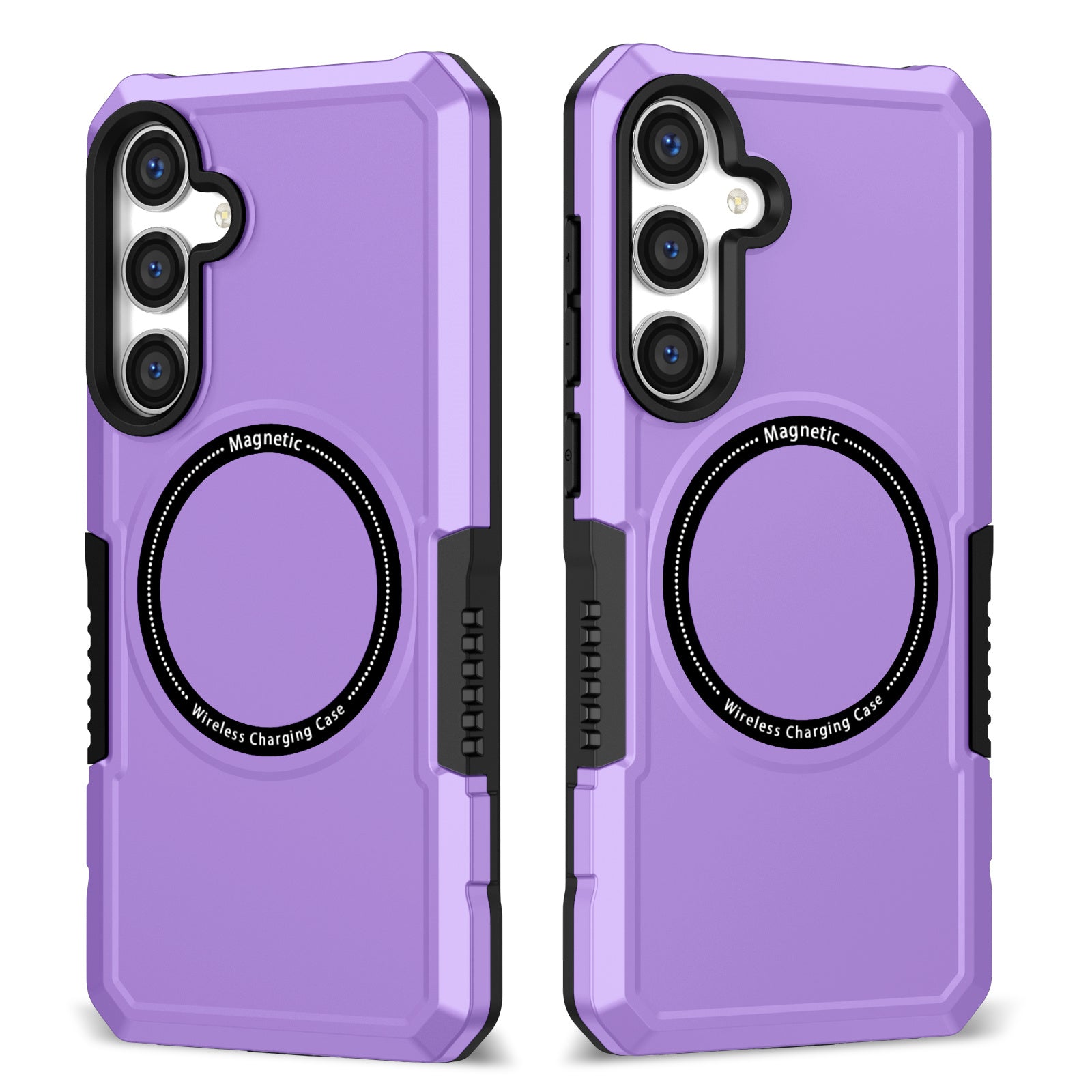 For Samsung Galaxy S24+ Magnetic Case PC + TPU Scratch-Resistant Back Cover