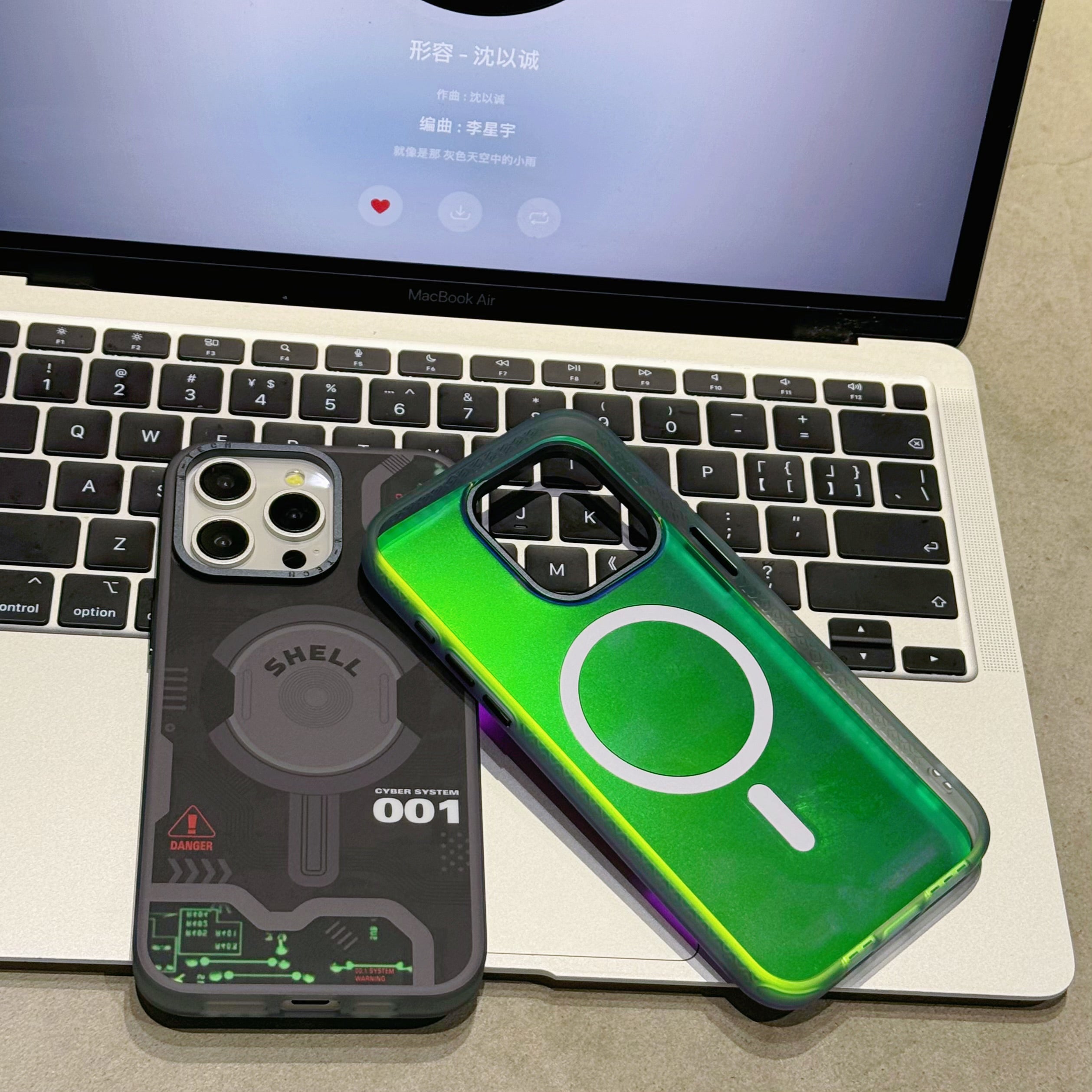 For iPhone 13 Pro Max Case Compatible with MagSafe Electronic Board Pattern PC+TPU Phone Cover
