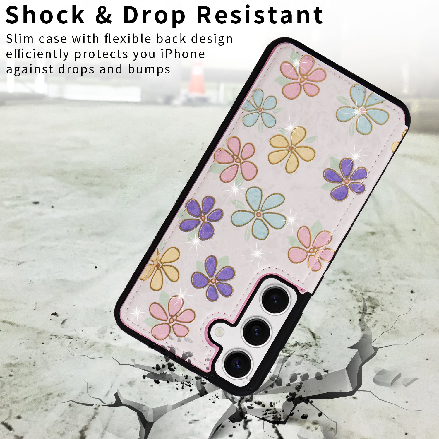 For Samsung Galaxy S24 Case RFID Blocking PU+TPU Kickstand Phone Cover with Card Slots