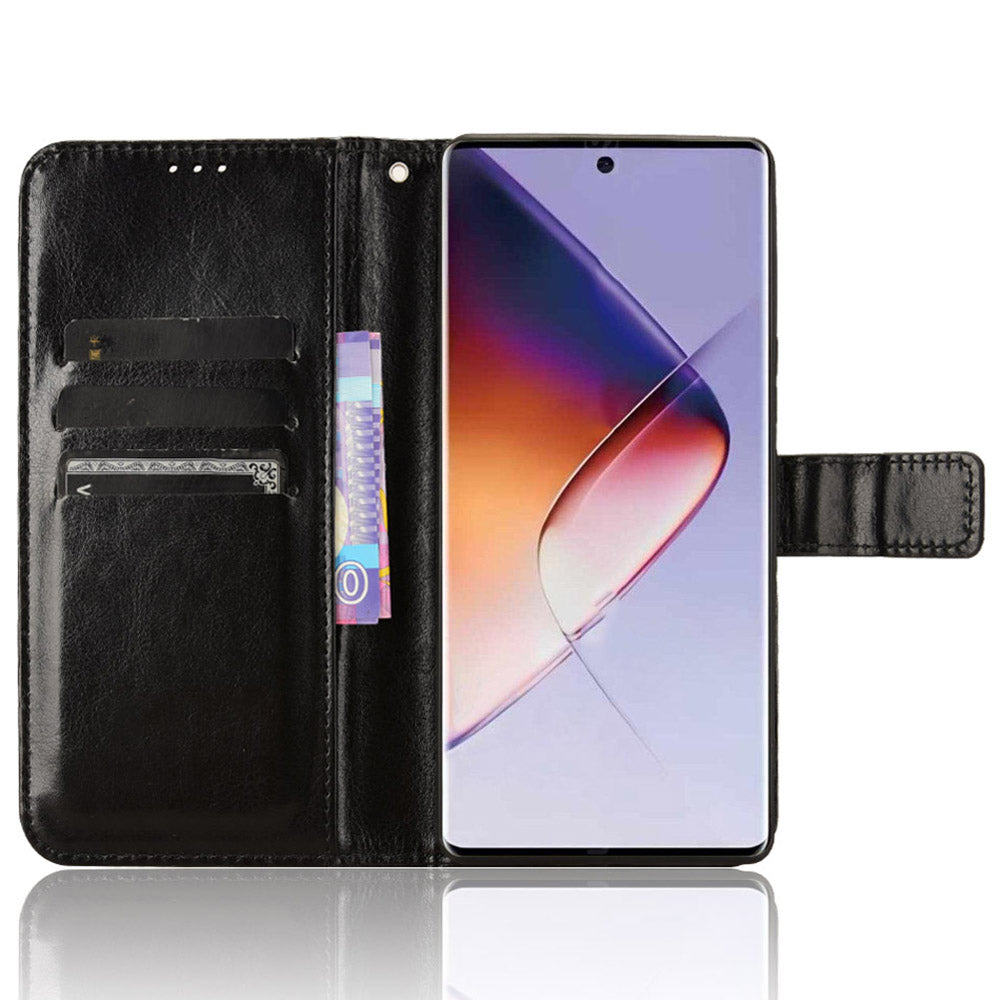 For Transsion Infinix Note 40 Pro 4G X6850 Case PU Leather Crazy Horse Texture Anti-drop Phone Cover