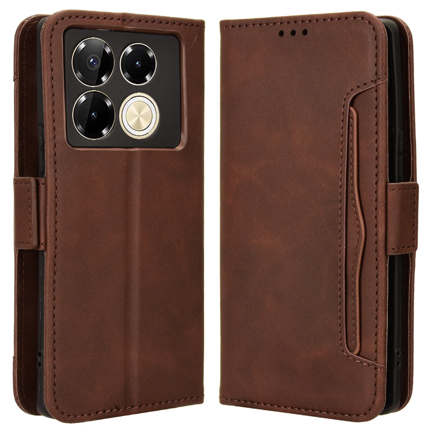 For Transsion Infinix Note 40 Pro 4G X6850 Magnetic Phone Case with Multiple Card Holders