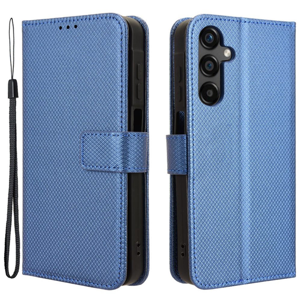 For Samsung Galaxy M55 5G / C55 5G Case Diamond Texture PU Leather Wallet Phone Cover TPU Inner Shell