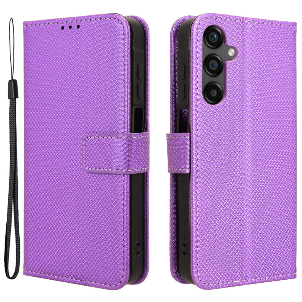 For Samsung Galaxy M55 5G / C55 5G Case Diamond Texture PU Leather Wallet Phone Cover TPU Inner Shell