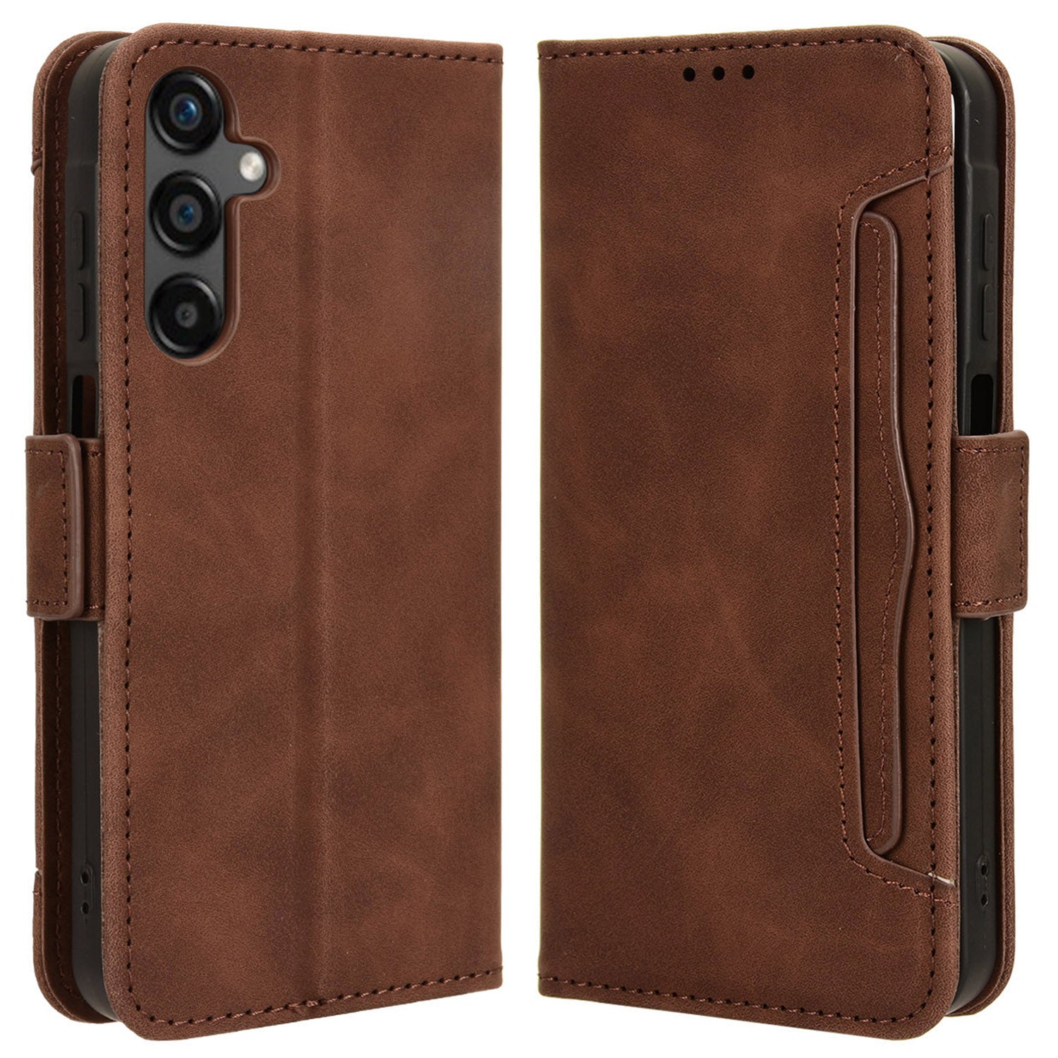 For Samsung Galaxy M55 5G / C55 5G Leather Case Multiple Card Slots Wallet Flip Phone Cover