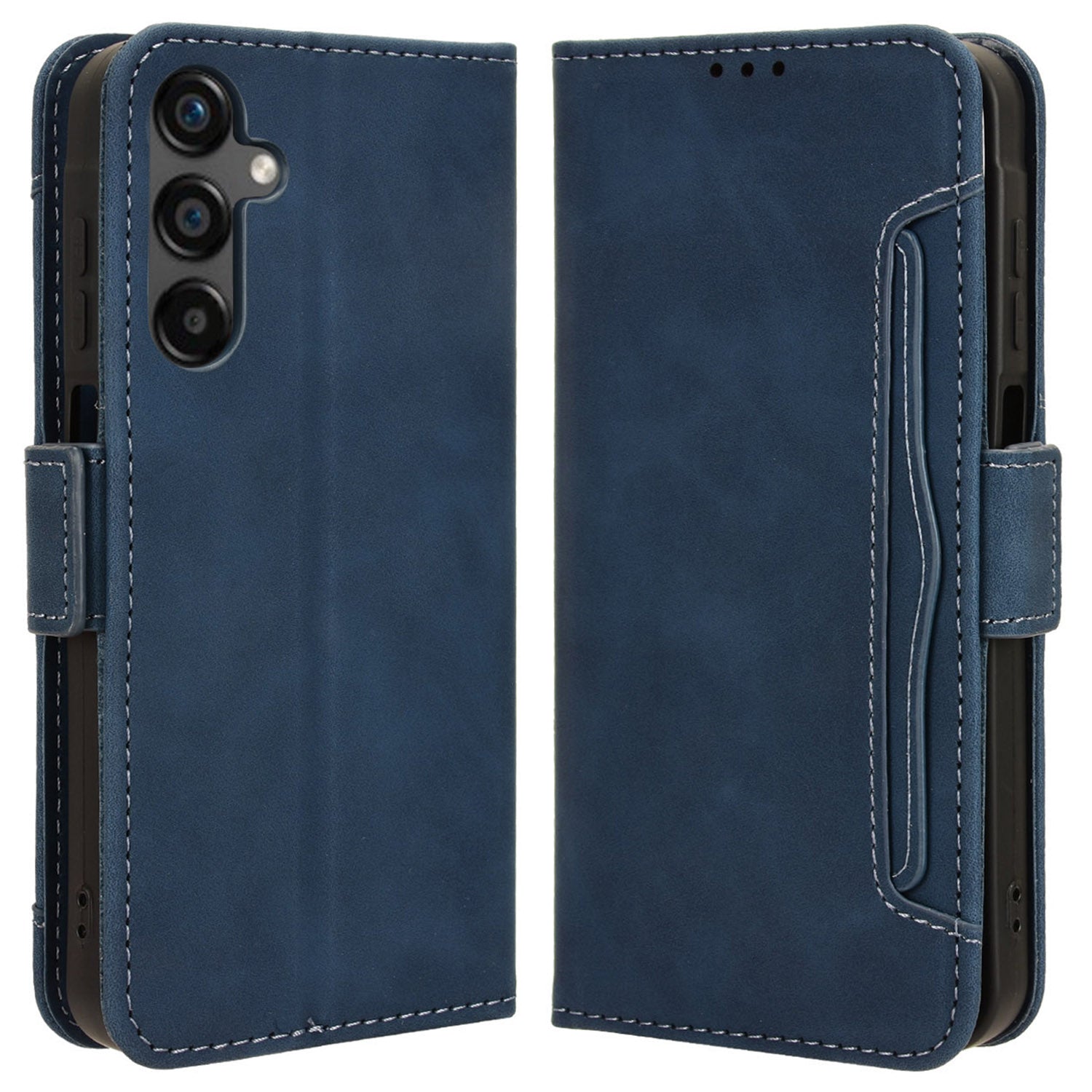 For Samsung Galaxy M55 5G / C55 5G Leather Case Multiple Card Slots Wallet Flip Phone Cover