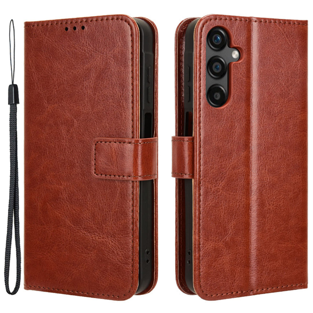 For Samsung Galaxy M55 5G / C55 5G Case Crazy Horse Texture Leather Phone Cover with Wallet Stand