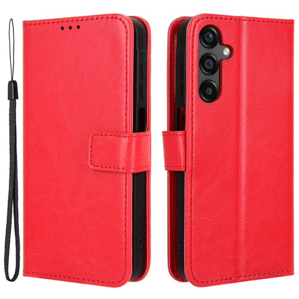 For Samsung Galaxy M55 5G / C55 5G Case Crazy Horse Texture Leather Phone Cover with Wallet Stand