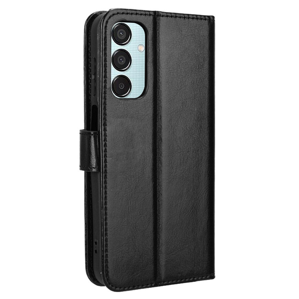For Samsung Galaxy F15 5G / M15 5G Case Bump Proof PU Leather Crazy Horse Texture Phone Cover